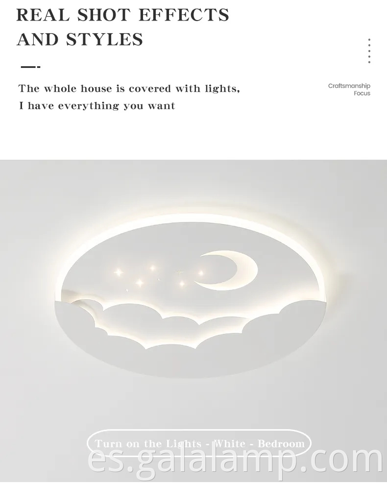 Lámpara creativa de techo de luna de dibujos animados para niños 'habitaciones